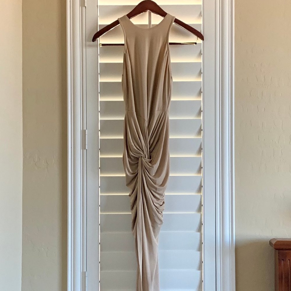 Twist Front Bodycon Maxi Dress